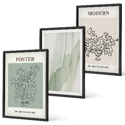 Tavelpaket med ramar Blommor i en modern vas