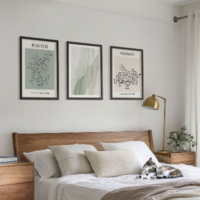 Tavelpaket med ramar Blommor i en modern vas