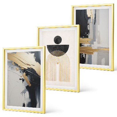 Tavelpaket med ramar Abstrakt geometrisk elegans