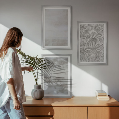 Tavelset ovanför soffa Moderna minimalistiska texturer