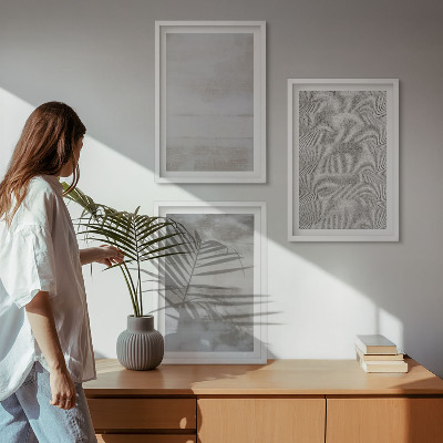 Tavelset ovanför soffa Moderna minimalistiska texturer