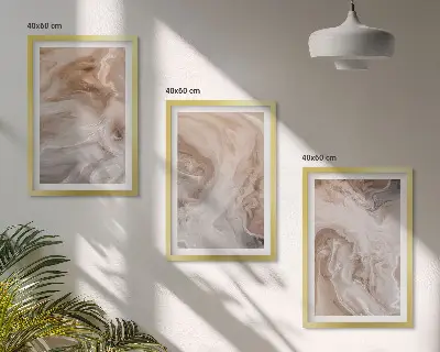 Marmor abstrakta texturer set om 3 tavlor