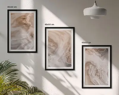 Marmor abstrakta texturer set om 3 tavlor