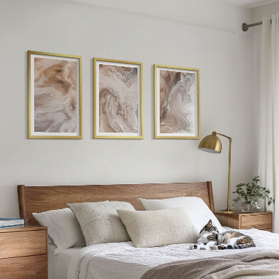 Tavelset ovanför soffa Abstrakt marmorsten