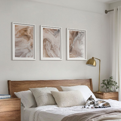 Tavelset ovanför soffa Abstrakt marmorsten