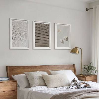 Tavelpaket med ramar Naturliga texturer trä sten