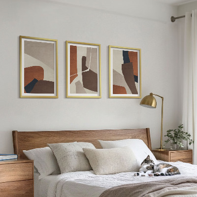 Tavelset ovanför soffa Abstrakta moderna strukturer