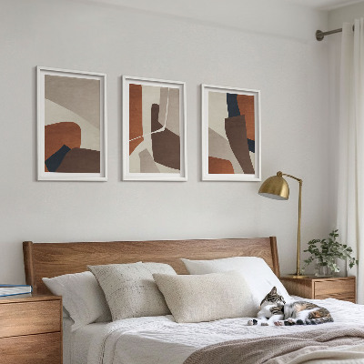 Tavelset ovanför soffa Abstrakta moderna strukturer