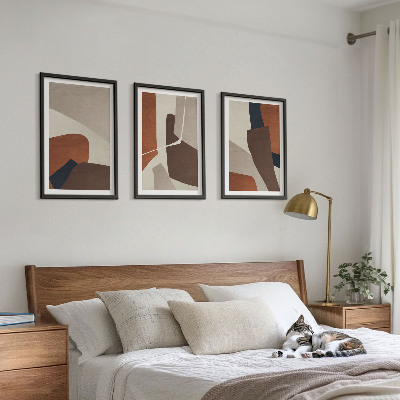 Tavelset ovanför soffa Abstrakta moderna strukturer