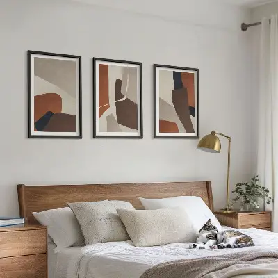 Abstrakta moderna strukturer tavelset för väggen ovanför soffan