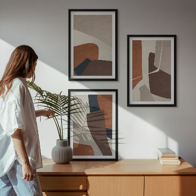 Tavelset ovanför soffa Abstrakta moderna strukturer