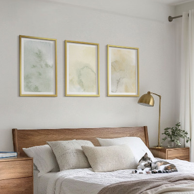 Tavelpaket med ramar Pastellfärgade akvarelltexturer