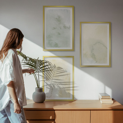 Tavelpaket med ramar Pastellfärgade akvarelltexturer