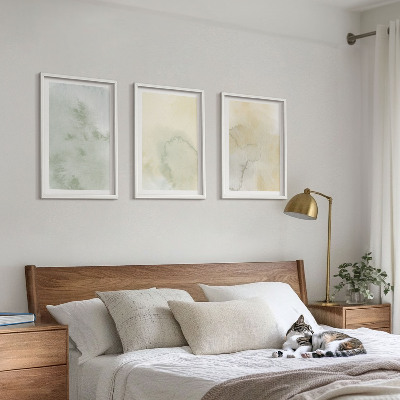 Tavelpaket med ramar Pastellfärgade akvarelltexturer