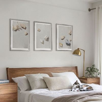 Tavelset ovanför soffa Boho stenar stranddekorationer