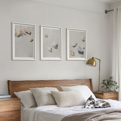 Tavelset ovanför soffa Boho stenar stranddekorationer