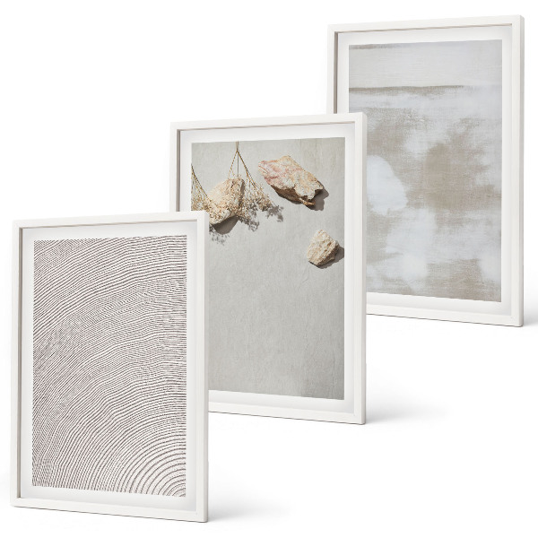Tavelpaket med ramar Sandstenar boho textur
