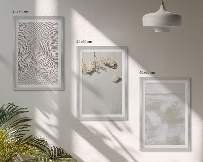Tavelpaket med ramar Sandstenar boho textur