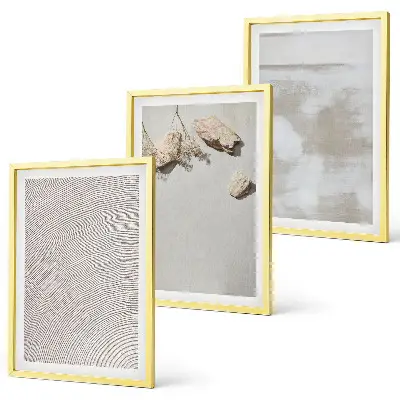 Tavelset med ramar boho textur av sandsten