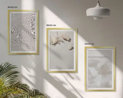 Tavelset med ramar boho textur av sandsten