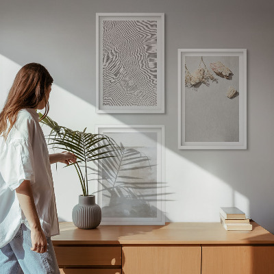 Tavelpaket med ramar Sandstenar boho textur