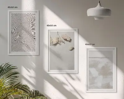 Tavelset med ramar boho textur av sandsten