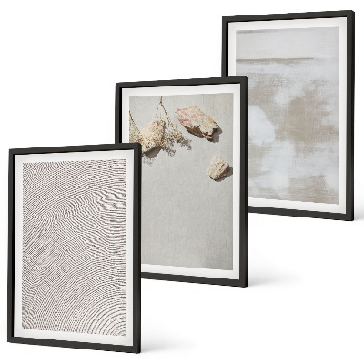 Tavelpaket med ramar Sandstenar boho textur