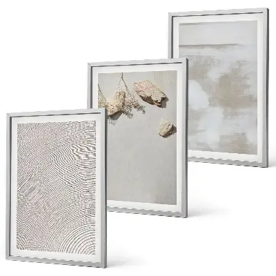Tavelset med ramar boho textur av sandsten