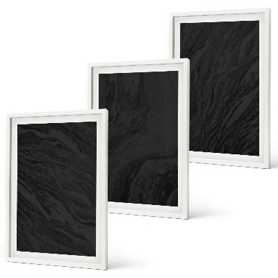 Set om 3 tavlor Mörk marmor eleganta texturer