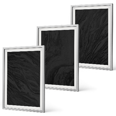 Set om 3 tavlor Mörk marmor eleganta texturer