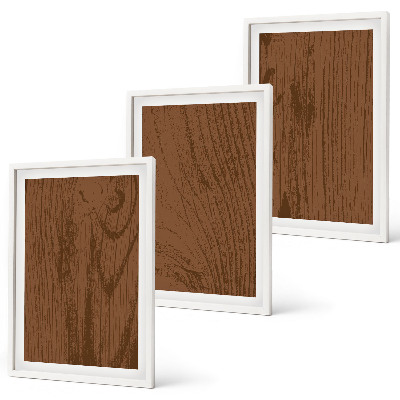 Tavelpaket med ramar Trästruktur bark minimalism