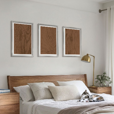 Tavelpaket med ramar Trästruktur bark minimalism