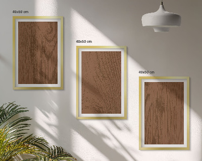 Tavelpaket med ramar Trästruktur bark minimalism