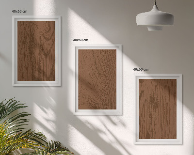 Tavelpaket med ramar Trästruktur bark minimalism