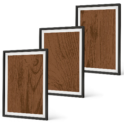 Tavelpaket med ramar Trästruktur bark minimalism