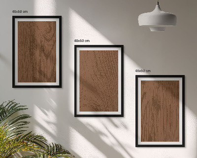Tavelpaket med ramar Trästruktur bark minimalism