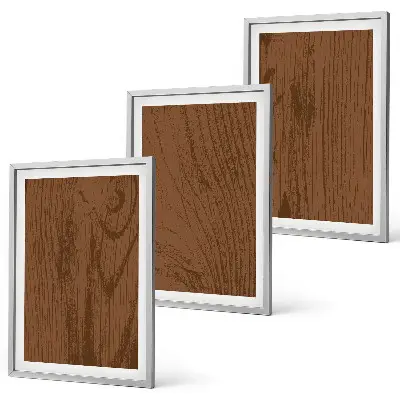 Tavelset med ramar trästruktur med bark i minimalistisk stil