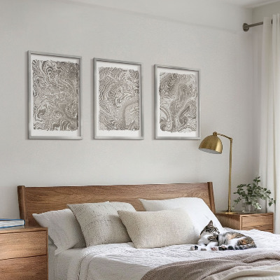 Tavelpaket med ramar Moderna former målning