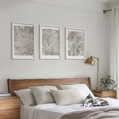 Tavelpaket med ramar Moderna former målning