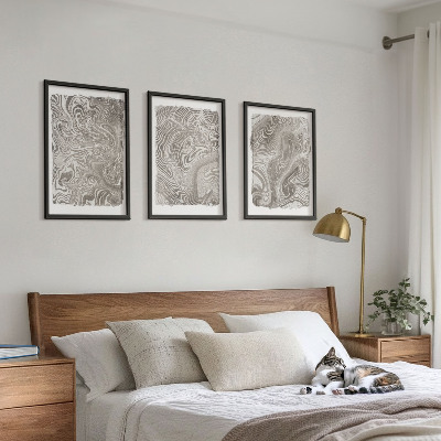 Tavelpaket med ramar Moderna former målning
