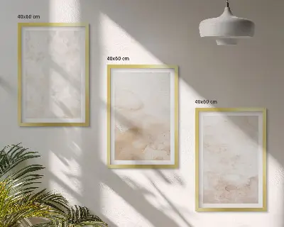 Trendiga pastellstrukturer set om 3 tavlor