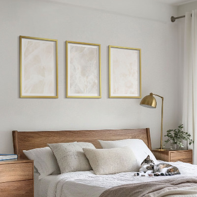 Tavelset ovanför soffa Strukturen av elegant marmor