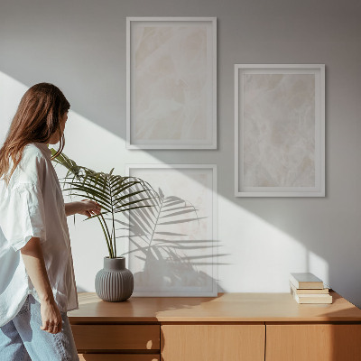 Tavelset ovanför soffa Strukturen av elegant marmor