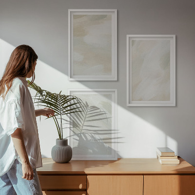 Tavelpaket med ramar Ljusa färger abstrakt boho