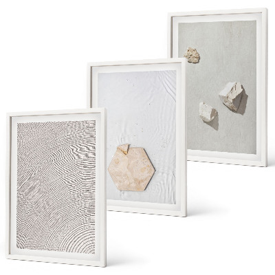 Set om 3 tavlor Ljusa boho sandtexturer