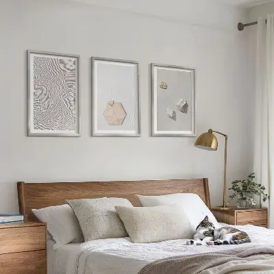 Ljusa boho sandtexturer set om 3 tavlor