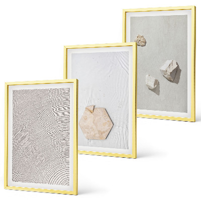 Set om 3 tavlor Ljusa boho sandtexturer