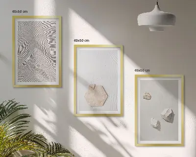 Ljusa boho sandtexturer set om 3 tavlor