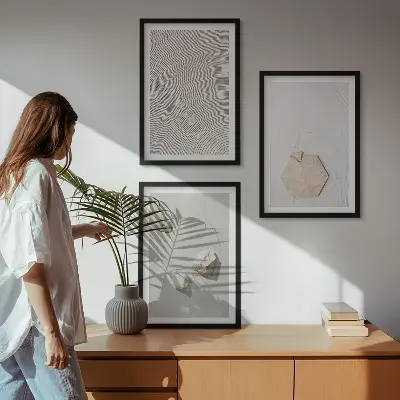 Ljusa boho sandtexturer set om 3 tavlor