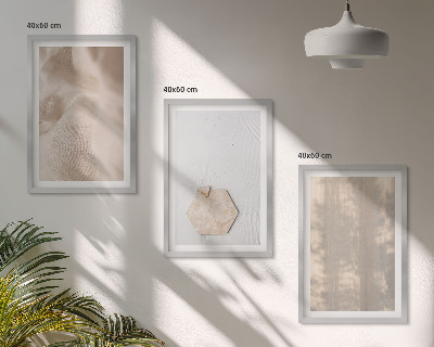 Tavelpaket med ramar Subtila texturer boho natur